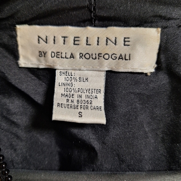 A Niteline by Della Roufogali 100 silk lined embellished blazer in a size small. - Picture 2 of 6